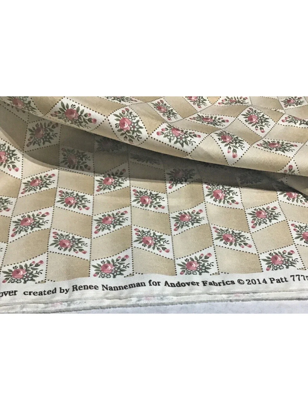 7yds For Your Love by Renee Nanneman for Andover, #7775-NG Ombre Chevron Floral,